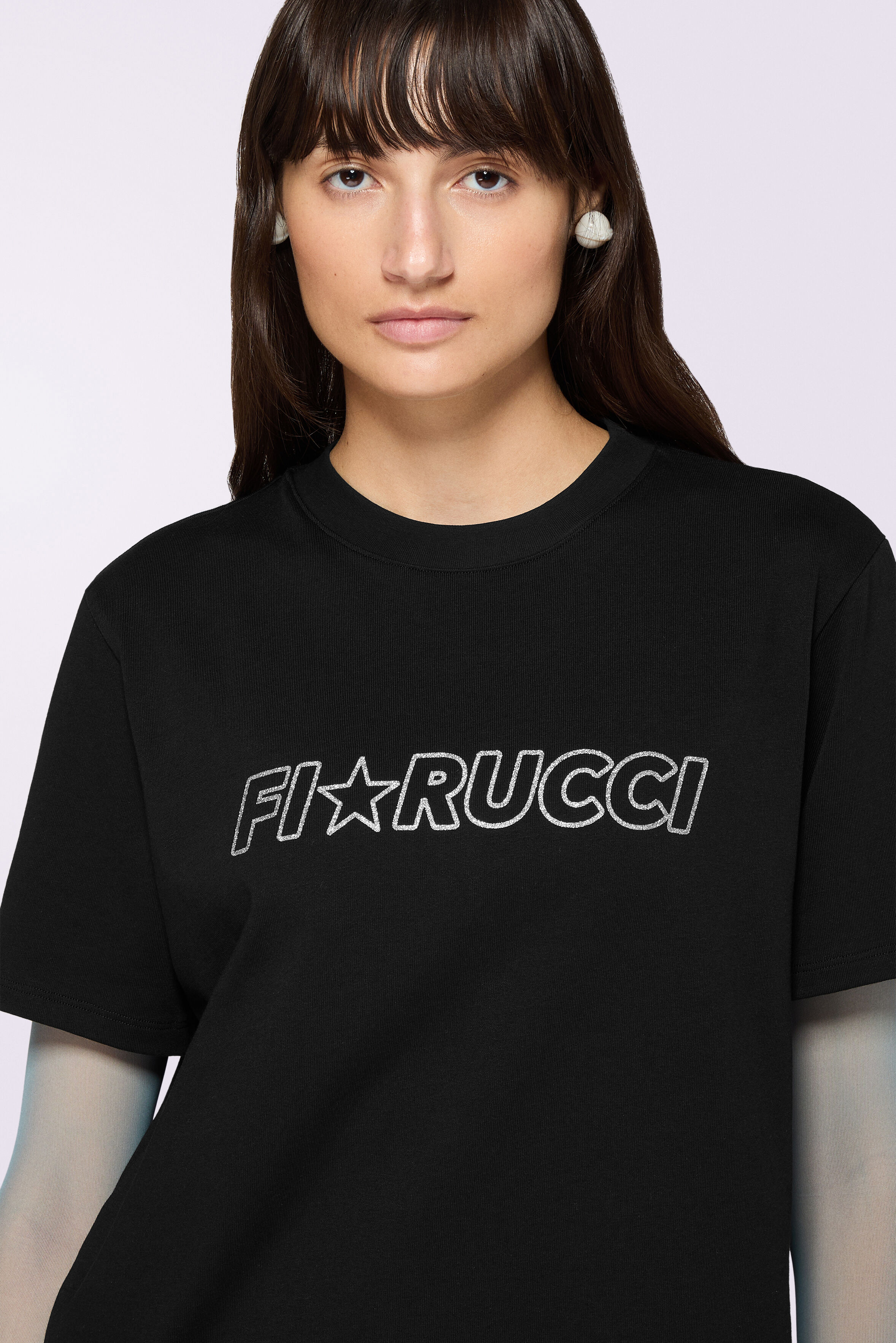 Glitter Star Logo Regular T-Shirt Black